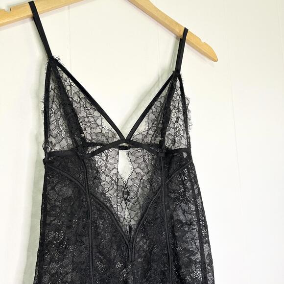 Victoria’s Secret Floral Lace Cutout Lace Slip Gown Lingerie Women's Medium - Picture 5 of 7